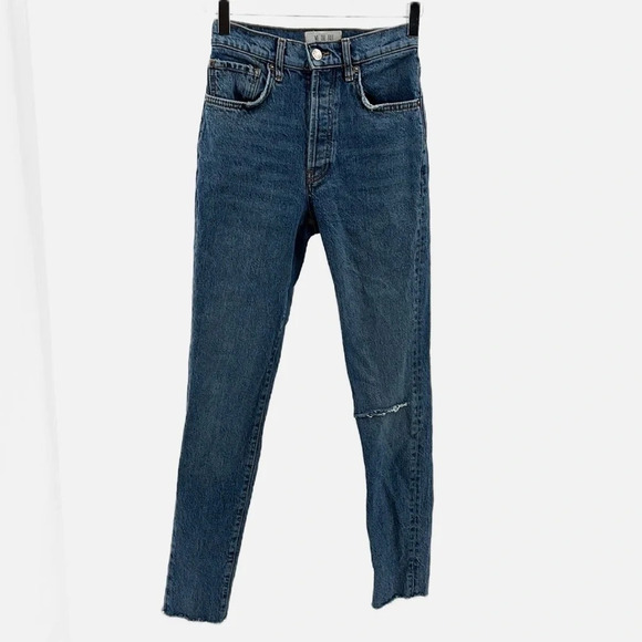 We The Free Stella High Rise Button Fly Skinny Jeans - Size 25 - Picture 1 of 8